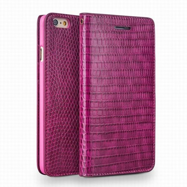 Crocodile pattern lady handmade flip leather ca e for iphone 6 6 plu pink cover 4 7 5 5 inch Crocodile pattern lady handmade flip leather ca e for iphone 6 6 plu pink cover 4 7 5 5 inch