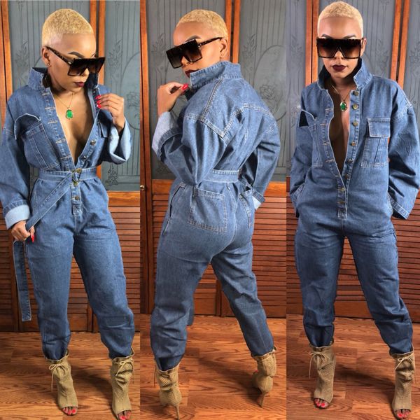 women loose jeans jumpsuit denim blue fashion long sleeves jumpsuits buttons vintage rompers ing, Black;white
women loose jeans jumpsuit denim blue fashion long sleeves jumpsuits buttons vintage rompers ing, Black;white