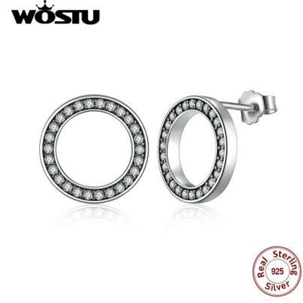 wostu fashion 100% 925 sterling silver forever circular stud earrings for women authentic original jewelry lucky gift, Golden;silver
wostu fashion 100% 925 sterling silver forever circular stud earrings for women authentic original jewelry lucky gift, Golden;silver