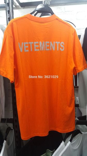 2018 F / W летний персонал VETEMENTS оранжевый светоотражающие письмо Вышивка мужчины с к
2018 F / W летний персонал VETEMENTS оранжевый светоотражающие письмо Вышивка мужчины с к