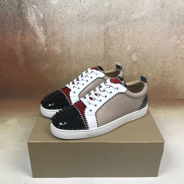 2018 new spikes low sneaker red bottom shoes women,men trainers genuine leather junior lace-up spikes red sole luxury part, Black
2018 new spikes low sneaker red bottom shoes women,men trainers genuine leather junior lace-up spikes red sole luxury part, Black