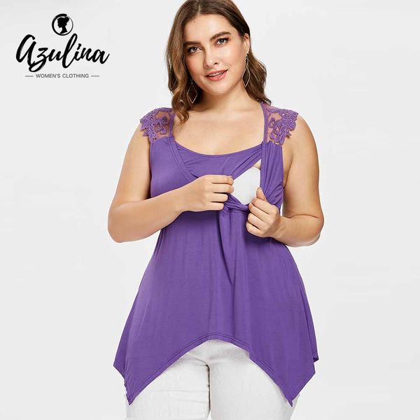 azulina plus size lace panel nursing tank summer women casual scoop neck sleeveless women's clothing big size 5xl 2018, White
azulina plus size lace panel nursing tank summer women casual scoop neck sleeveless women's clothing big size 5xl 2018, White