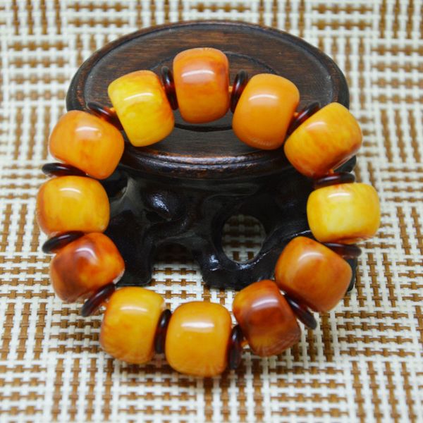 pure natural yellow amber bracelet hand carved jewelry gift wholesale, Golden;silver
pure natural yellow amber bracelet hand carved jewelry gift wholesale, Golden;silver