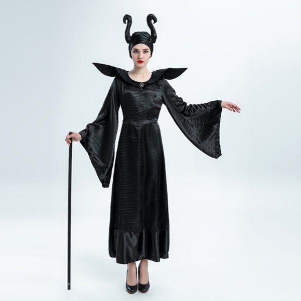 women halloween cosplay clothes movie character black witch long length dress party costume clothing ing, Black;red
women halloween cosplay clothes movie character black witch long length dress party costume clothing ing, Black;red