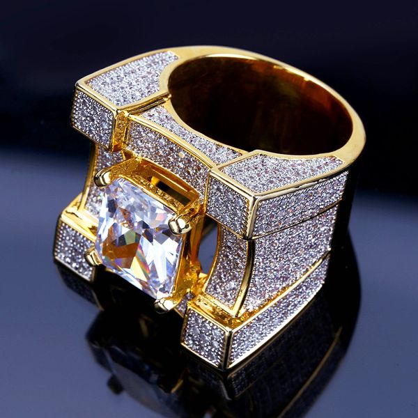 New Arrival Brand Zircon Rings Mens 18K Gold Plated Luxury Hiphop Jewelry Fashion Hip Hop Cubic Zirconia Ring Free Shipping 
New Arrival Brand Zircon Rings Mens 18K Gold Plated Luxury Hiphop Jewelry Fashion Hip Hop Cubic Zirconia Ring Free Shipping