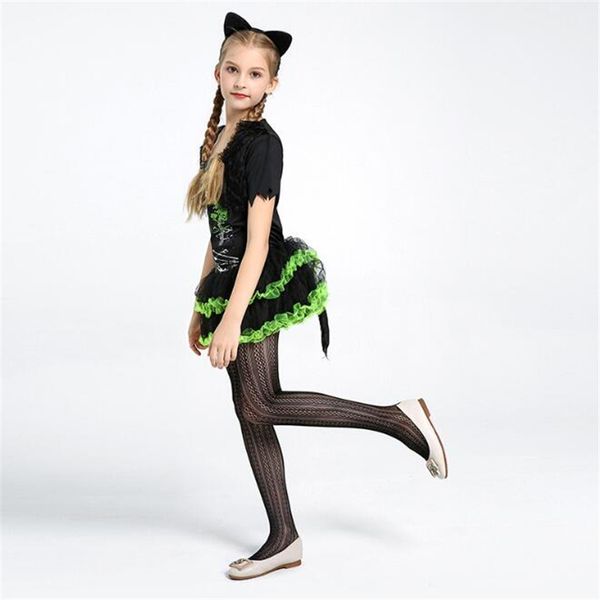 fancy girls black cat costume halloween kids animal children party cosplay clothing, Black;red
fancy girls black cat costume halloween kids animal children party cosplay clothing, Black;red