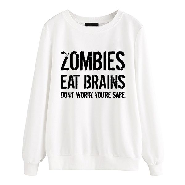 casual hip hop tracksuit women's brand sweatshirt zombies eat brains don't worry you're safe hoodies 2018 autumn pullovers wo, Black
casual hip hop tracksuit women's brand sweatshirt zombies eat brains don't worry you're safe hoodies 2018 autumn pullovers wo, Black