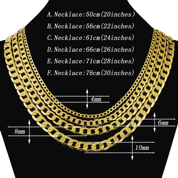 whole sale2016 new 20-30inch fashion women/man design curb chain golden 4mm/6mm/8mm wide jewelry necklace qjw29, Silver
whole sale2016 new 20-30inch fashion women/man design curb chain golden 4mm/6mm/8mm wide jewelry necklace qjw29, Silver