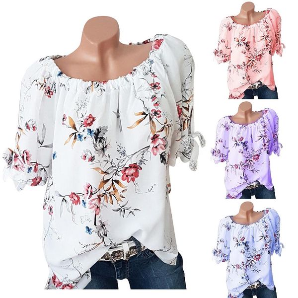fashion women off-shoulder floral printed casual blouse short sleeve summer autumn top, White 
fashion women off-shoulder floral printed casual blouse short sleeve summer autumn top, White