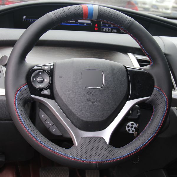 black genuine leather diy hand-stitched steering wheel cover for honda civic civic 9 2012-2015 new car special covers
black genuine leather diy hand-stitched steering wheel cover for honda civic civic 9 2012-2015 new car special covers