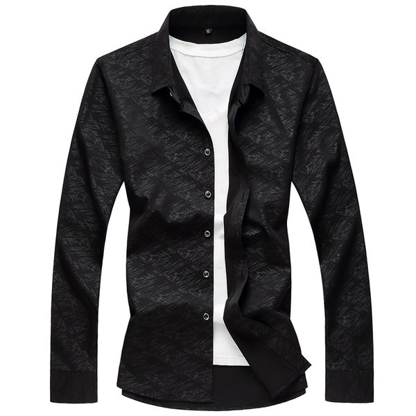 2018 spring and autumn new fashion men's casual long-sleeved shirt large size men's dark floral collar shirt size -5xl 6xl 7xl, White;black
2018 spring and autumn new fashion men's casual long-sleeved shirt large size men's dark floral collar shirt size -5xl 6xl 7xl, White;black