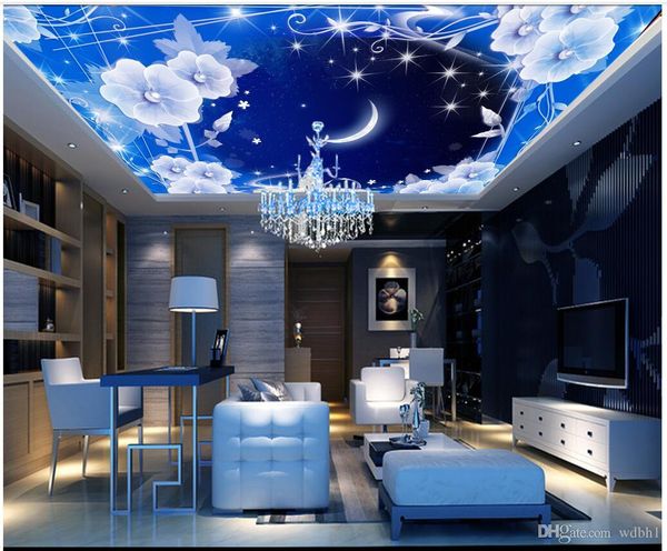 3d ceiling murals wallpaper custom p non-woven mural dreamy starry sky moon star flowers living room zenith ceiling
3d ceiling murals wallpaper custom p non-woven mural dreamy starry sky moon star flowers living room zenith ceiling