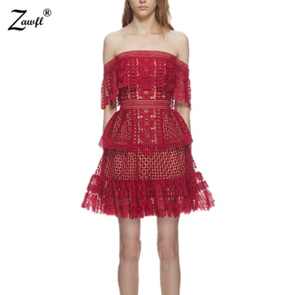 zawfl women hollow out one shoulder ruffles lace dress luxury runway self portrait dress, White;black
zawfl women hollow out one shoulder ruffles lace dress luxury runway self portrait dress, White;black