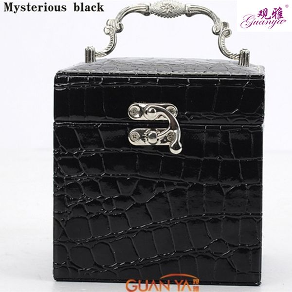 new portable leather jewelry box for women crocodile pattern jewelry display 3 layers casket gift box makeup organizer, Black;white
new portable leather jewelry box for women crocodile pattern jewelry display 3 layers casket gift box makeup organizer, Black;white