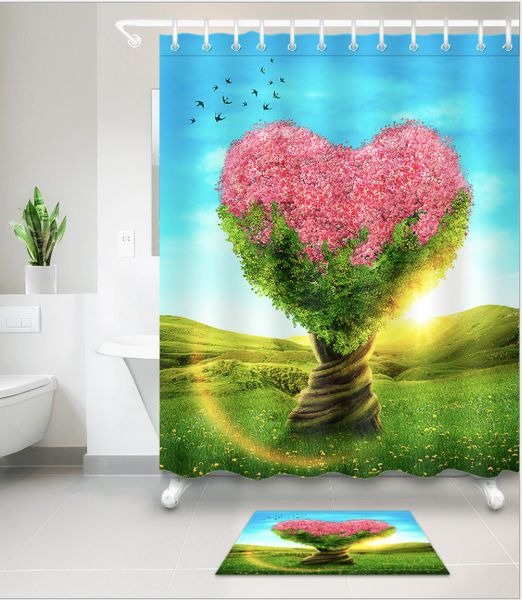 love tree pattern 3d print custom waterproof bathroom modern shower curtain polyester fabric bathroom curtain door mat sets
love tree pattern 3d print custom waterproof bathroom modern shower curtain polyester fabric bathroom curtain door mat sets