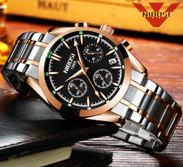 nibosi fashion men watches business quartz watch relogio masculino saat men sport metal waterproof wristwatches, Slivery;brown
nibosi fashion men watches business quartz watch relogio masculino saat men sport metal waterproof wristwatches, Slivery;brown