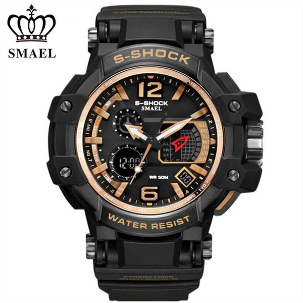 mens watches smael led digital watch men sport style wristwatches resistant relogio masculino, Slivery;brown
mens watches smael led digital watch men sport style wristwatches resistant relogio masculino, Slivery;brown