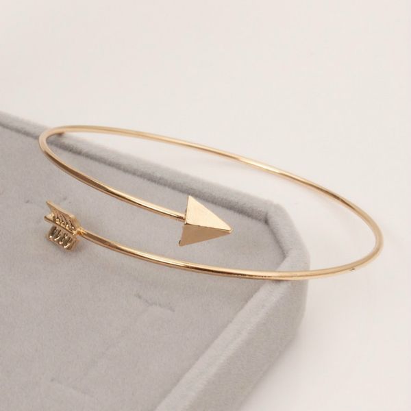 women bangles gold silver colors open adjustable arrow bangle bracelets wire bracelet simple style wrapped bangles, Black
women bangles gold silver colors open adjustable arrow bangle bracelets wire bracelet simple style wrapped bangles, Black