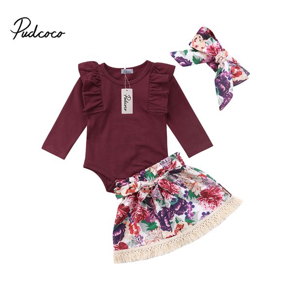 pudcoco newborn baby girls fall spring clothes set cotton romper bow floral tassel skirts headband outfits 3pcs, White
pudcoco newborn baby girls fall spring clothes set cotton romper bow floral tassel skirts headband outfits 3pcs, White