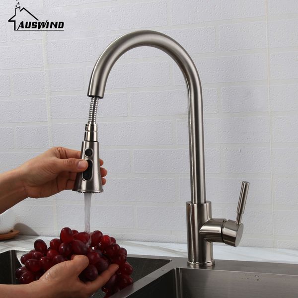pull out brushed kitchen faucet and cold water mixer rotary tap single holes vegetable washing basin sink 2 functions
pull out brushed kitchen faucet and cold water mixer rotary tap single holes vegetable washing basin sink 2 functions