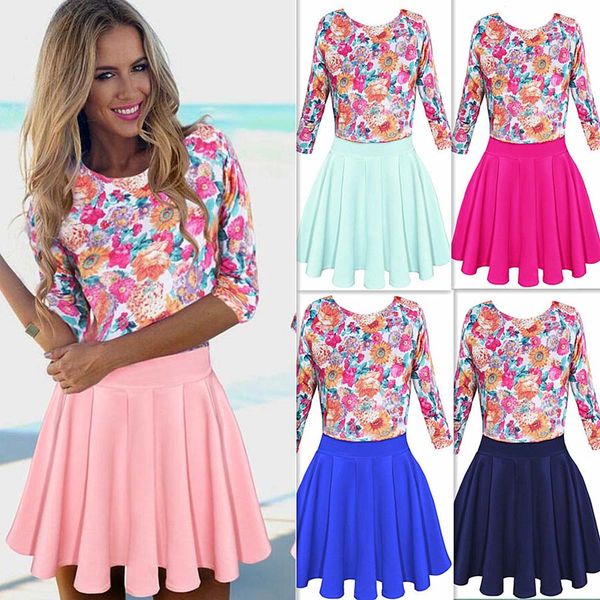 Women Flower Floral Print 3/4 Sleeve Skirt Dress Ladies Evening Party Mini Swing Skater Dress
Women Flower Floral Print 3/4 Sleeve Skirt Dress Ladies Evening Party Mini Swing Skater Dress