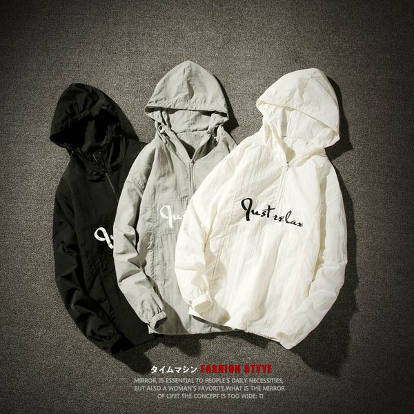 O-Neck Fashion Thin Jacket Men Windbreaker Jacket Mens Hooded Letters Printed Plus Size 5XL New Hot Male Clothing
O-Neck Fashion Thin Jacket Men Windbreaker Jacket Mens Hooded Letters Printed Plus Size 5XL New Hot Male Clothing
