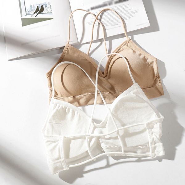 women's tanks & camis lace croped strap chest pad summer gathered push up bra women tank seamless sling femme w3, White
women's tanks & camis lace croped strap chest pad summer gathered push up bra women tank seamless sling femme w3, White