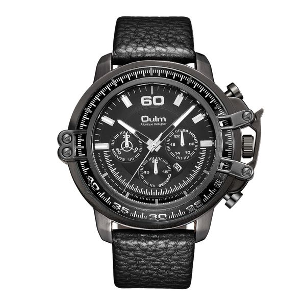 2018oulm watches men with date analog digital watch male genuine leather calendar alarm quartz wrist watch man, Slivery;brown
2018oulm watches men with date analog digital watch male genuine leather calendar alarm quartz wrist watch man, Slivery;brown