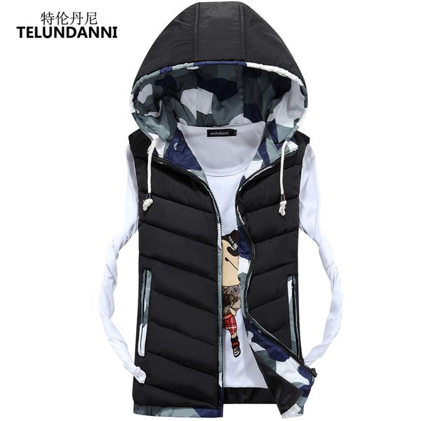 telundanni 2017 autumn winter fashion ultralight vest men hooded youth korean casual thicken sleeveless jacket, Black;white
telundanni 2017 autumn winter fashion ultralight vest men hooded youth korean casual thicken sleeveless jacket, Black;white