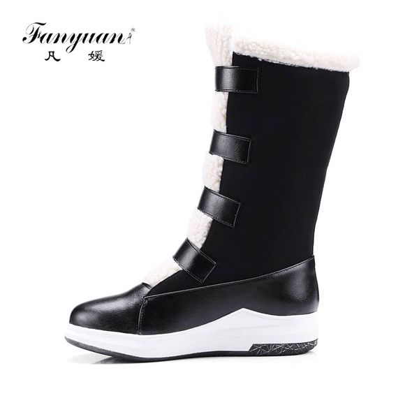 fanyuan fashion plush women warm mid-calf boots winter shoes casual flat hook & loop female snow boots footwear zapotos mujer, Black
fanyuan fashion plush women warm mid-calf boots winter shoes casual flat hook & loop female snow boots footwear zapotos mujer, Black