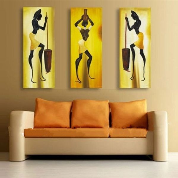 modern home decor wall art hand painted abstract africa women oil painting handmade figure paintings 3 panel gold canvas pictures
modern home decor wall art hand painted abstract africa women oil painting handmade figure paintings 3 panel gold canvas pictures
