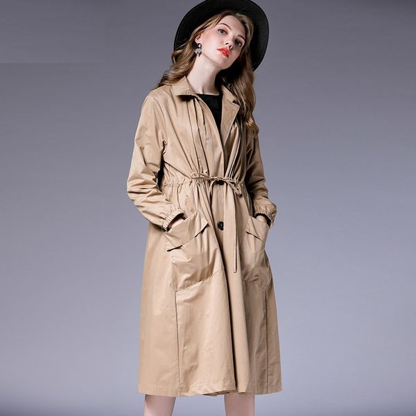 trench coats women 2018 plus size formal work casual autumn winter black pocket elastic waist vintage oversized trenches coat5xl, Tan;black
trench coats women 2018 plus size formal work casual autumn winter black pocket elastic waist vintage oversized trenches coat5xl, Tan;black