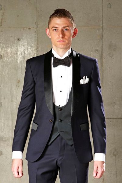 2018 costume homme slim fit groomsmen groom tuxedos for men navy blue man suit wedding men suits for party (jacket+pants+vest+bow, Black;gray
2018 costume homme slim fit groomsmen groom tuxedos for men navy blue man suit wedding men suits for party (jacket+pants+vest+bow, Black;gray