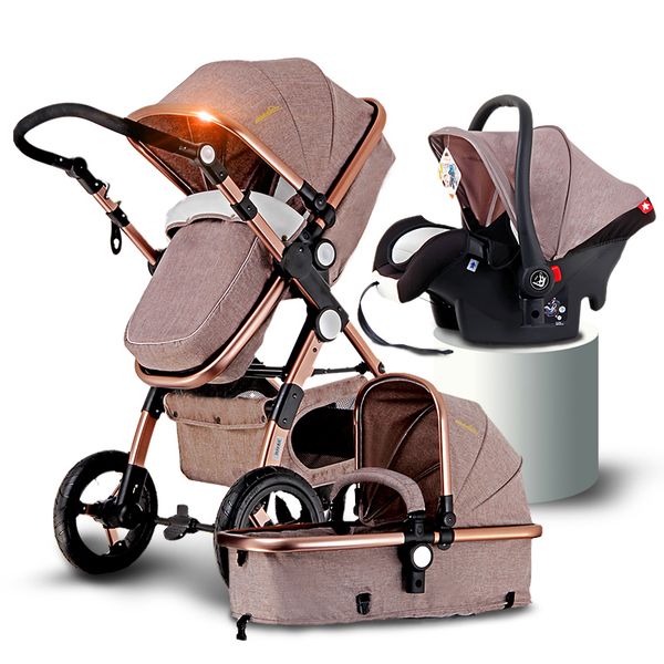 3 in 1 high-profile baby trolley can sit in the light portable absorber fold newborn baby carts gold
3 in 1 high-profile baby trolley can sit in the light portable absorber fold newborn baby carts gold