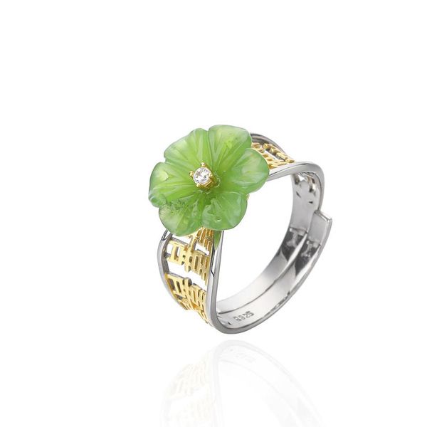 radhorse 925 silver rings for women fine jewelry hetian jasper flower folk-custom sterling silver ring adjustable gray, Golden;silver
radhorse 925 silver rings for women fine jewelry hetian jasper flower folk-custom sterling silver ring adjustable gray, Golden;silver