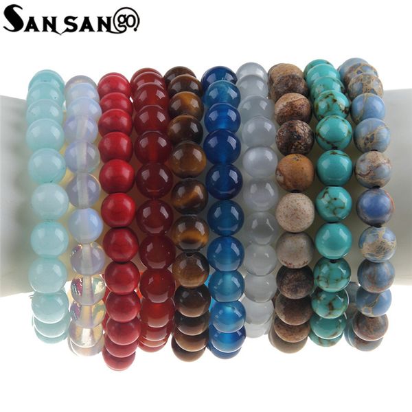 8mm trend natural colorful stone beaded bracelet tiger eye opal stone female women girl stretch bracelet jewelry wholesale gift, Black
8mm trend natural colorful stone beaded bracelet tiger eye opal stone female women girl stretch bracelet jewelry wholesale gift, Black