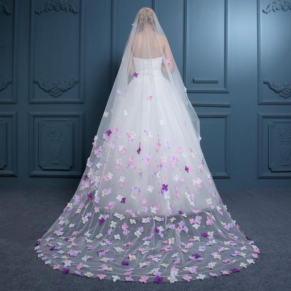 charming white 3 meters flowers bridal veils bridal headwear wedding accessories f714145, Black
charming white 3 meters flowers bridal veils bridal headwear wedding accessories f714145, Black