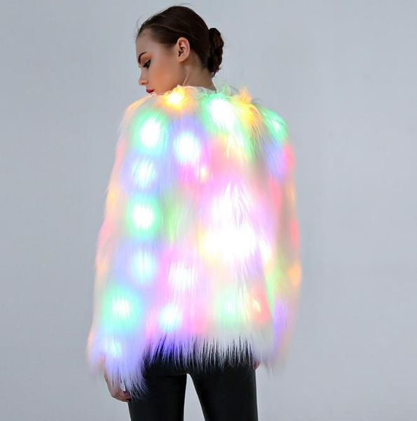 women halloween led light faux fur jacket fashion colorful lights stage wear christmas costume short coat plus size, Black;red
women halloween led light faux fur jacket fashion colorful lights stage wear christmas costume short coat plus size, Black;red