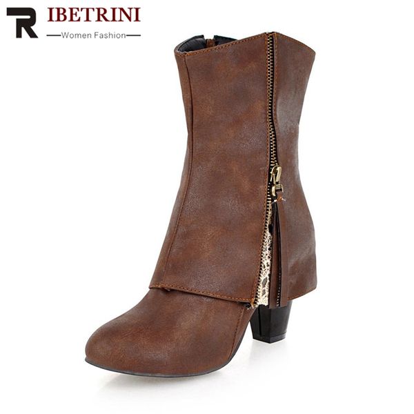 ribetrini fashion metal decoration .5cm high square heels warm fur zip ankle ladies boots 34-44 large size, Black
ribetrini fashion metal decoration .5cm high square heels warm fur zip ankle ladies boots 34-44 large size, Black