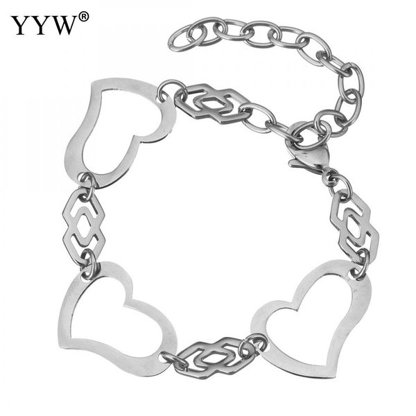 stainless steel jewelry bracelet with 2lnch extender chain for woman original color approx 5.5 inch approx sold by lot, Black
stainless steel jewelry bracelet with 2lnch extender chain for woman original color approx 5.5 inch approx sold by lot, Black