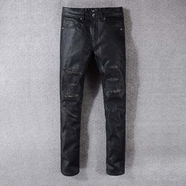 2018 men skinny biker jeans brand designer us size 29~40 slim fit mens motorcycle moto biker hip hop mens denim for men 546, Blue
2018 men skinny biker jeans brand designer us size 29~40 slim fit mens motorcycle moto biker hip hop mens denim for men 546, Blue