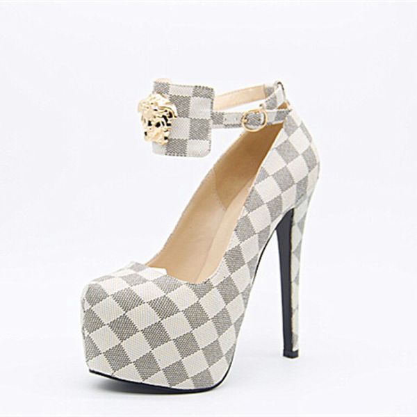 Kolnoo New Goods Handmade Womens High Heel Pumps Metal Deco Buckle Strap Round-toe Platform Party Dress Sexy Fashion Shoes X1703
Kolnoo New Goods Handmade Womens High Heel Pumps Metal Deco Buckle Strap Round-toe Platform Party Dress Sexy Fashion Shoes X1703