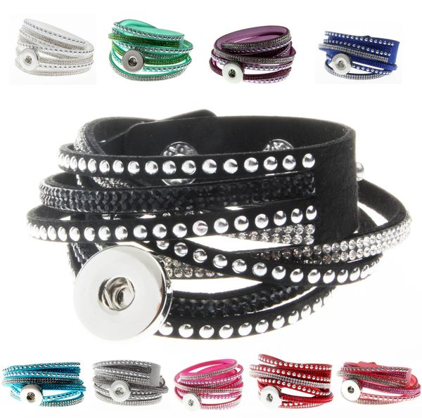 10 colors new crystal rivet leather snap multilayer wrap bracelet fit 18/20mm snap button wristband bangle diy jewelry, Golden;silver
10 colors new crystal rivet leather snap multilayer wrap bracelet fit 18/20mm snap button wristband bangle diy jewelry, Golden;silver