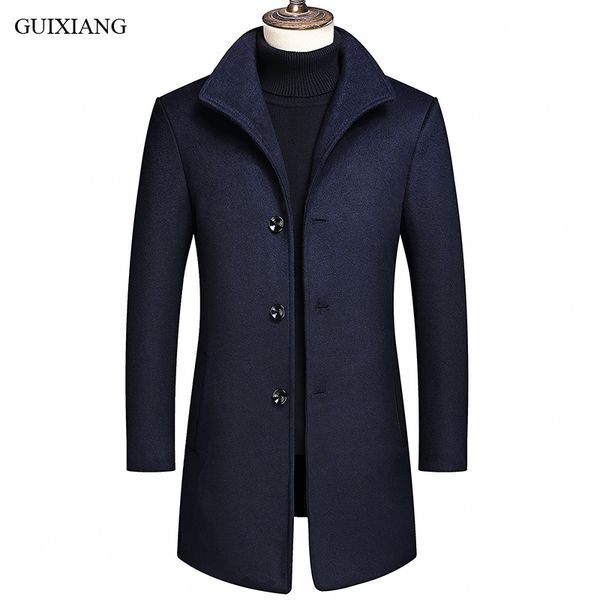 men boutique leisure long woolen overcoat new style business casual stand collar men's slim solid trench woolen coat size m-4xl, Black
men boutique leisure long woolen overcoat new style business casual stand collar men's slim solid trench woolen coat size m-4xl, Black