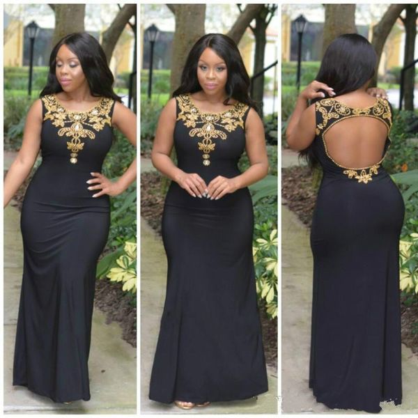 trendy black sheath african gold applique vestidos de festa plus size beaded back hollow evening dresses dubai formal party prom gowns, Black;red
trendy black sheath african gold applique vestidos de festa plus size beaded back hollow evening dresses dubai formal party prom gowns, Black;red