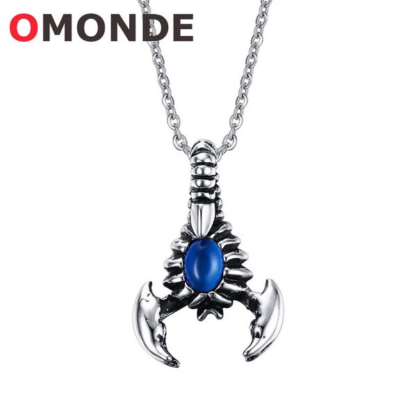 new design men's fashion jewelry blue opal stone stainless steel scorpion pendant vintage punk 50cm chain necklace for male, Silver
new design men's fashion jewelry blue opal stone stainless steel scorpion pendant vintage punk 50cm chain necklace for male, Silver