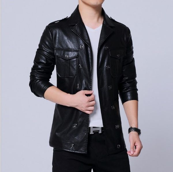 mens slim fit leather jackets and coats turn down collar lether jaket men double breasted pu jacket with multi pockets big size, Black
mens slim fit leather jackets and coats turn down collar lether jaket men double breasted pu jacket with multi pockets big size, Black