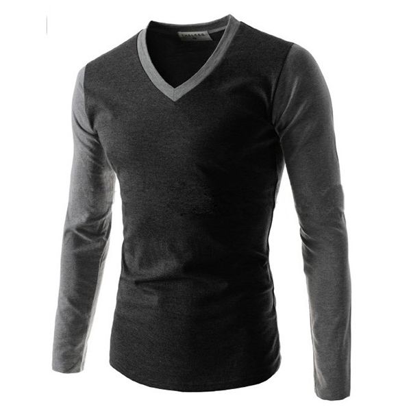 wholesale-men's long sleeve t-shirt simple stitching design casual fashion slim long-sleeved t-shirt, White;black
wholesale-men's long sleeve t-shirt simple stitching design casual fashion slim long-sleeved t-shirt, White;black