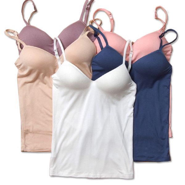 summer womens modal padded bra seamless bras tank tanks adjustable strap camisole cami vest kh981199, White
summer womens modal padded bra seamless bras tank tanks adjustable strap camisole cami vest kh981199, White