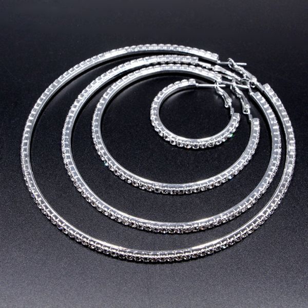 sale 1pair full rhinestone hip-hop hoop earrings round party silver big crystal circle earrings valentines gift, Golden
sale 1pair full rhinestone hip-hop hoop earrings round party silver big crystal circle earrings valentines gift, Golden